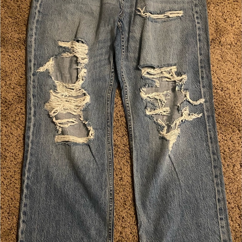 Aeropostale High Rise Baggy Jeans Plus Size No Stretch